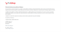 Desktop Screenshot of proeshop.cz
